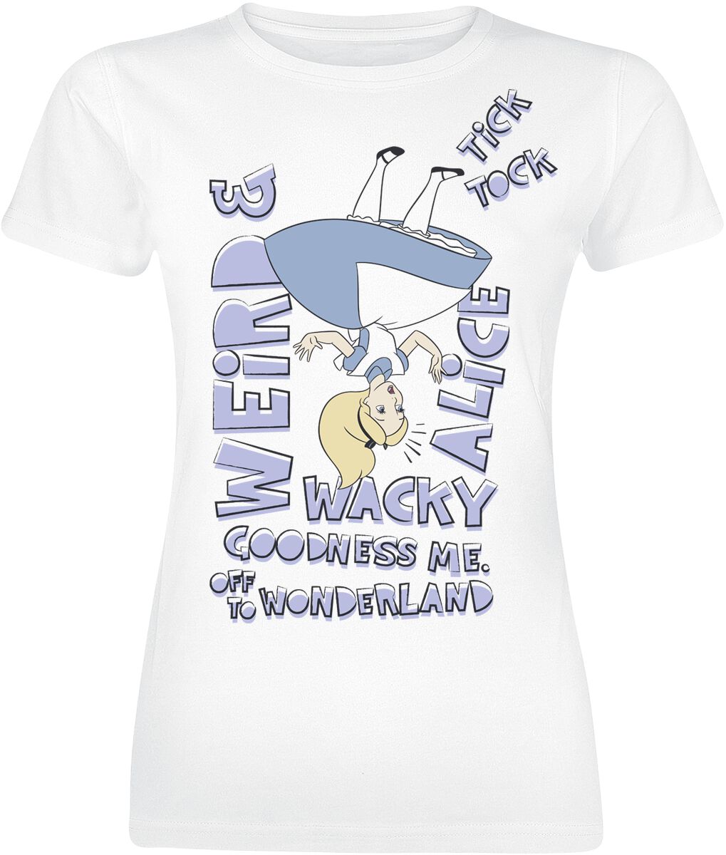 Alice im Wunderland - Disney T-Shirt - Wonderland - S bis XXL - für Damen - Größe L - weiß  - EMP exklusives Merchandise! von Alice im Wunderland