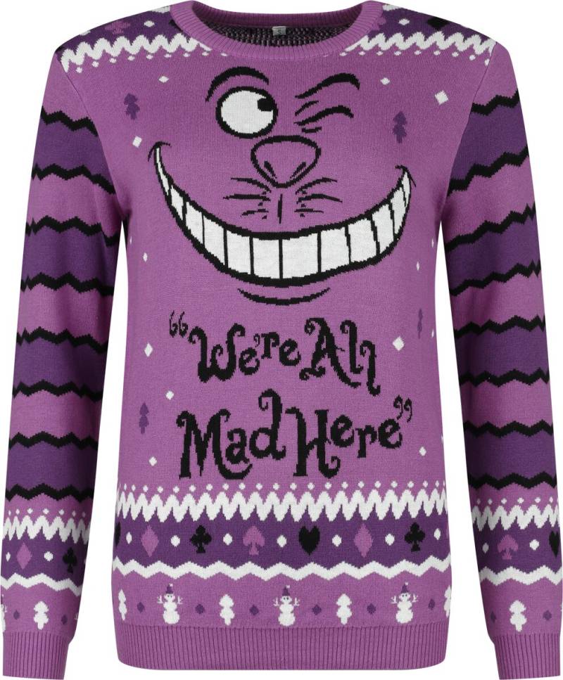 Alice im Wunderland - Disney Weihnachtspullover - Grinsekatze - We're All Mad Here - S bis XXL - für Damen - Größe XXL - multicolor  - EMP exklusives von Alice im Wunderland