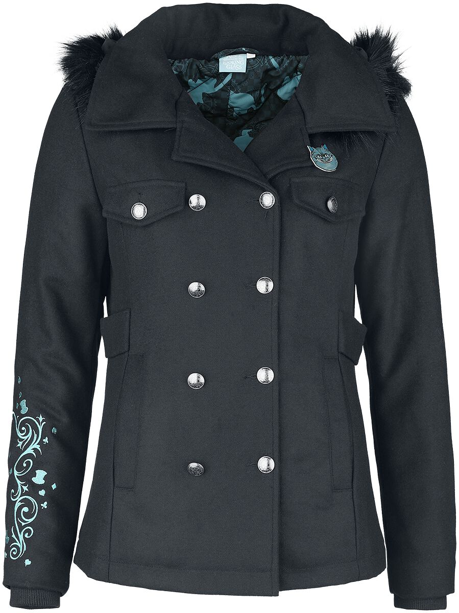 Alice im Wunderland - Disney Winterjacke - Grinsekatze - S bis L - für Damen - Größe S - schwarz  - EMP exklusives Merchandise! von Alice im Wunderland