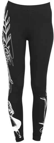 Alice im Wunderland Flowers Frauen Leggings schwarz M von Alice im Wunderland