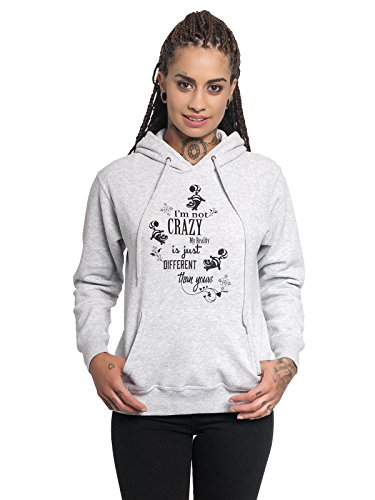 Alice im Wunderland Grinsekatze - I'm Not Crazy Frauen Kapuzenpullover grau meliert L von Alice im Wunderland