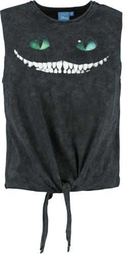 Alice im Wunderland Grinsekatze - Lächeln Frauen Top schwarz M von Alice im Wunderland