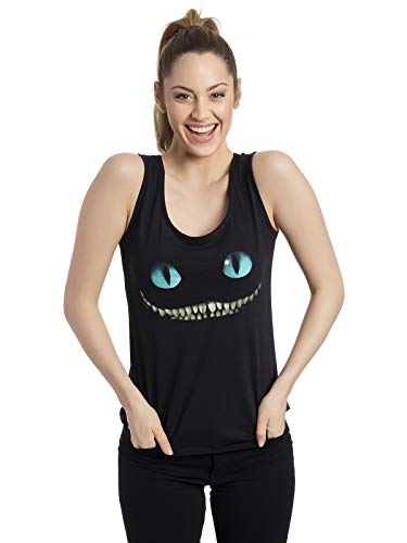 Alice im Wunderland Grinsekatze - Lächeln Frauen Top schwarz XXL von Alice im Wunderland