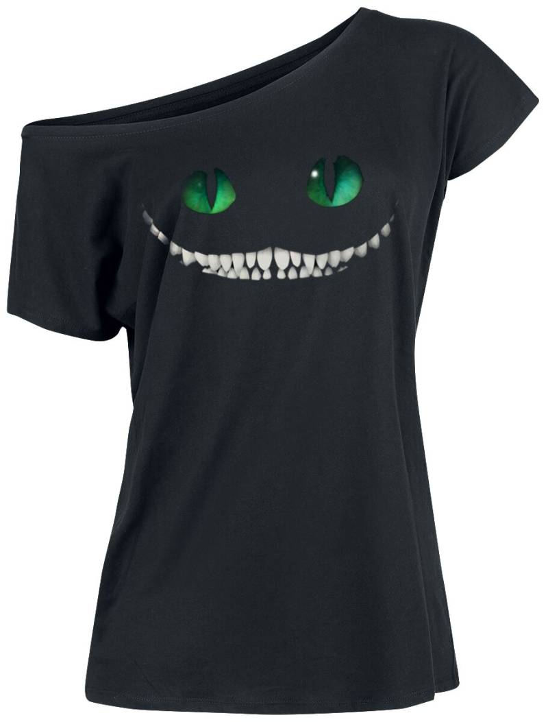 Alice im Wunderland Grinsekatze T-Shirt schwarz in XXL von Alice im Wunderland