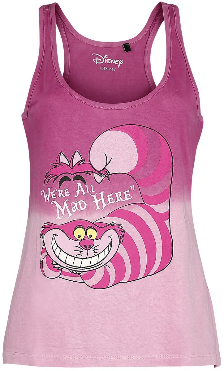 Alice im Wunderland Grinsekatze - We're All Mad Here Top rosa in S von Alice im Wunderland