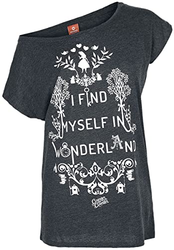 Alice im Wunderland I Find Myself In Wonderland Frauen T-Shirt grau meliert XXL von Alice im Wunderland