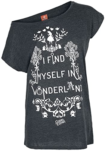 Alice im Wunderland I Find Myself In Wonderland Frauen T-Shirt grau meliert XL von Alice im Wunderland