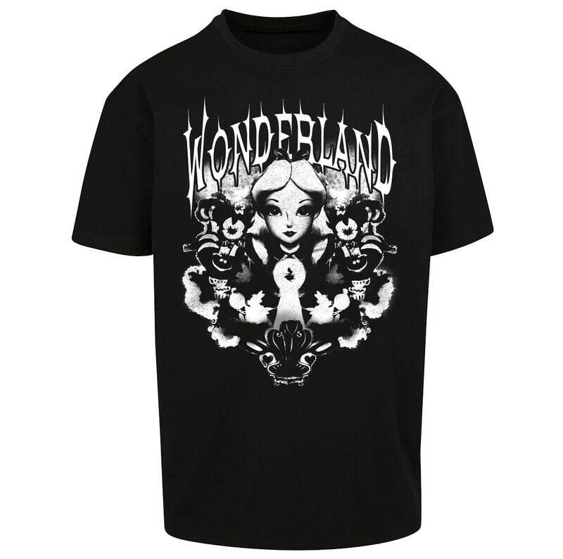 Alice im Wunderland Roschach Oversize T-Shirt schwarz in XL von Alice im Wunderland
