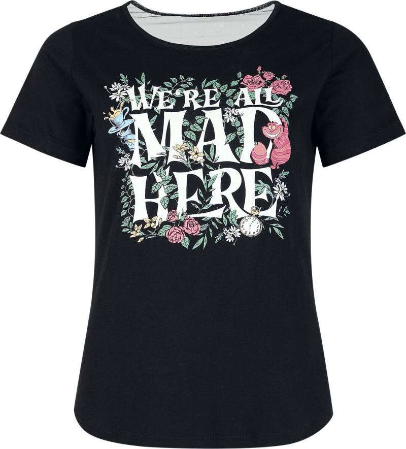 Alice im Wunderland We Are All Mad T-Shirt schwarz in S von Alice im Wunderland