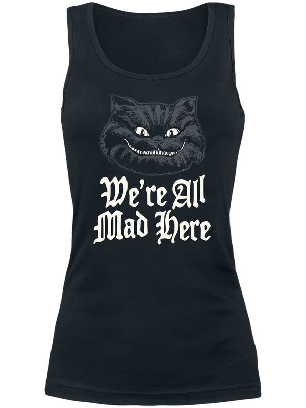 Alice im Wunderland We're All Mad Here Tank-Top schwarz in S von Alice im Wunderland