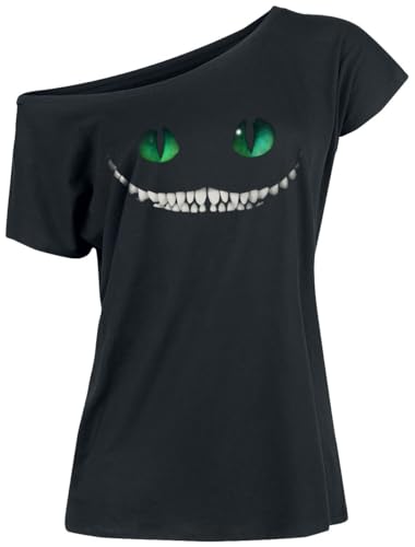 Alice im Wunderland Grinsekatze Frauen T-Shirt schwarz XXL von Alice in Wonderland