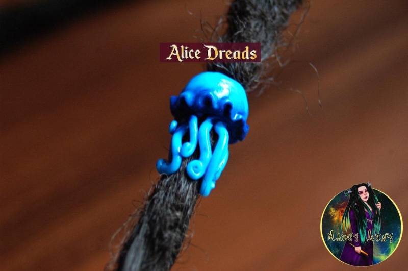 Handgefertigte Dreadlock-Perle in Dreadlockform, Quallenperlen Für Dreadlocks Handgefertigte Dreadlock-Perle in Dreadlockform, Quallenperlen Für Dreadlocks von AliceDreads