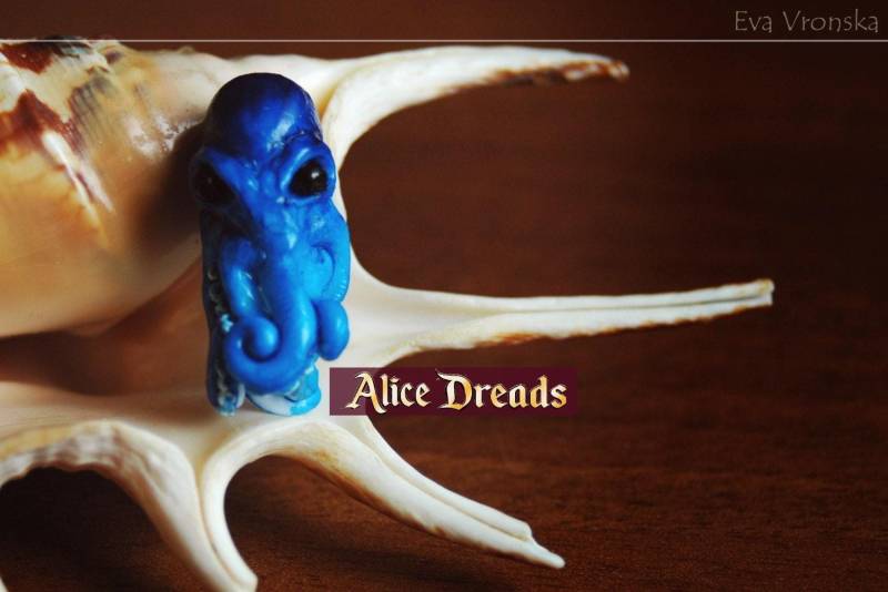 Handgemachter Schmuck Für Dreadlocks - Haarfarbe Oktopusse von AliceDreads