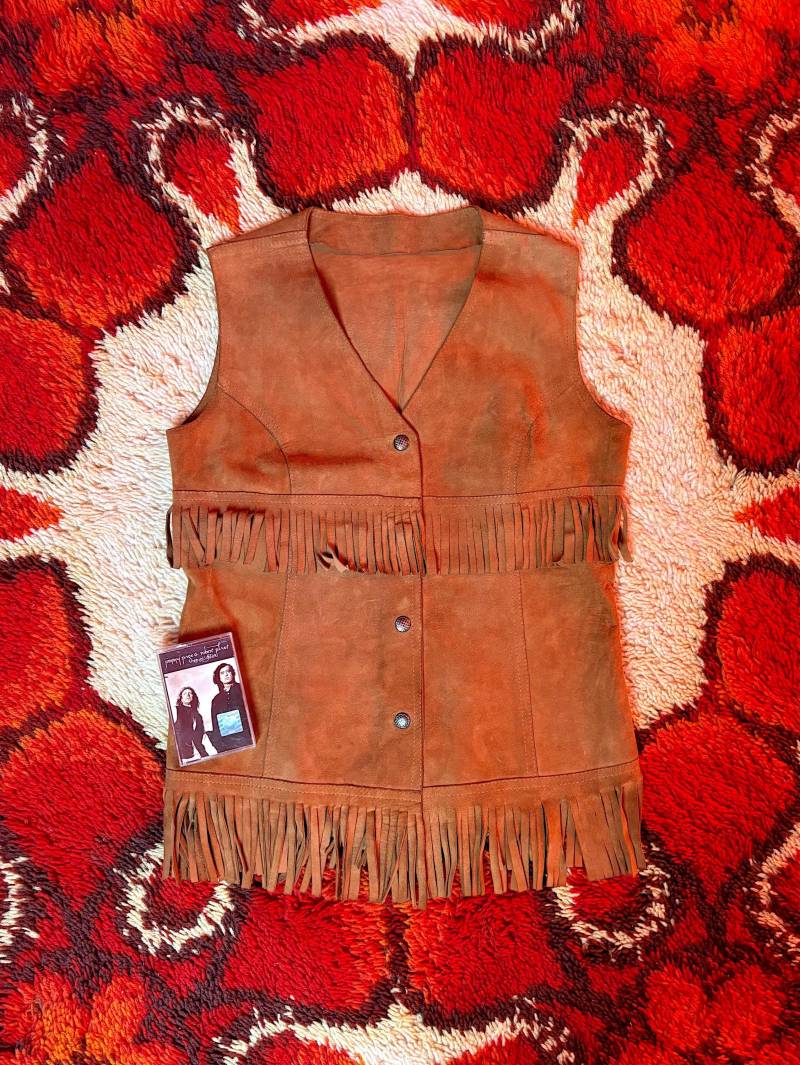 70Er Fransen Wildleder Weste in Braun | Woodstock Hippie Mid Century Vintage von AliceGroovy