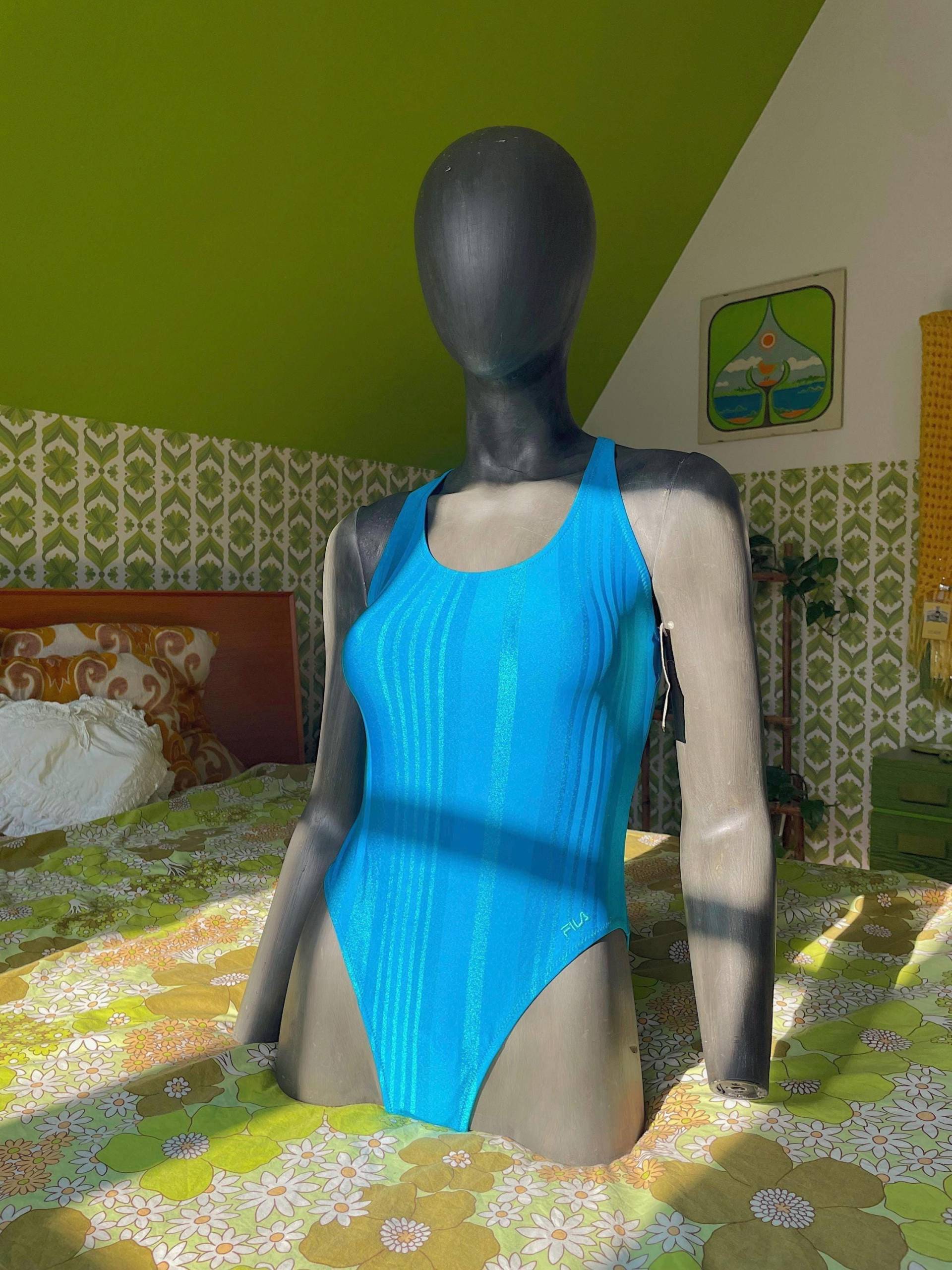 New Old Stock 80Er 90Er „Fila" Badeanzug/Body in Blau | Vintage von AliceGroovy