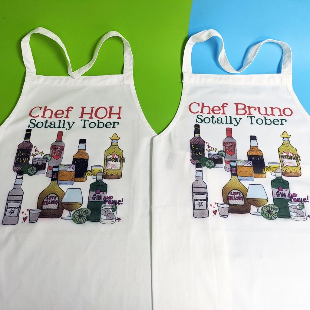 Personalisierte Alkohol Schürze Geschenk Für Einen Koch von AlicePalaceDesigns