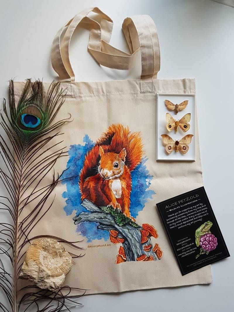 Eichhörnchen Tragetasche von AlicePetzoldArt