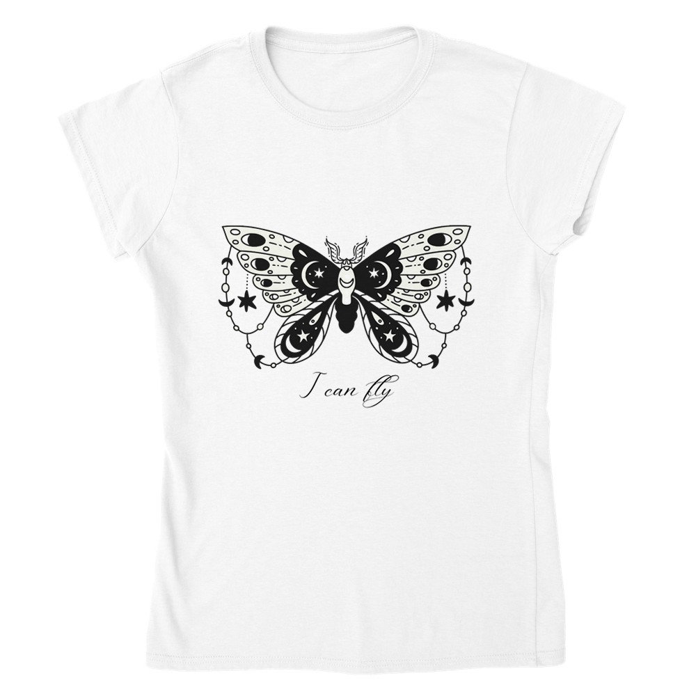 T-Shirt, Crewneck , Klassisch, Butterfly - I Can Fly T-Shirt, Crewneck , Klassisch, Butterfly - I Can Fly von AliceandNeo
