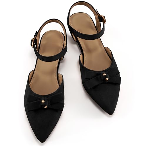 Alicegana Flache Schuhe für Damen 2025: elegante Ballettschuhe mit geschlossener spitzer Zehenpartie, bequem, Business, Freizeit, Hochzeitsschuhe, Schwarz, 35.5 EU Alicegana Flache Schuhe für Damen 2025: elegante Ballettschuhe mit geschlossener spitzer Zehenpartie, bequem, Business, Freizeit, Hochzeitsschuhe, Schwarz, 35.5 EU von Alicegana