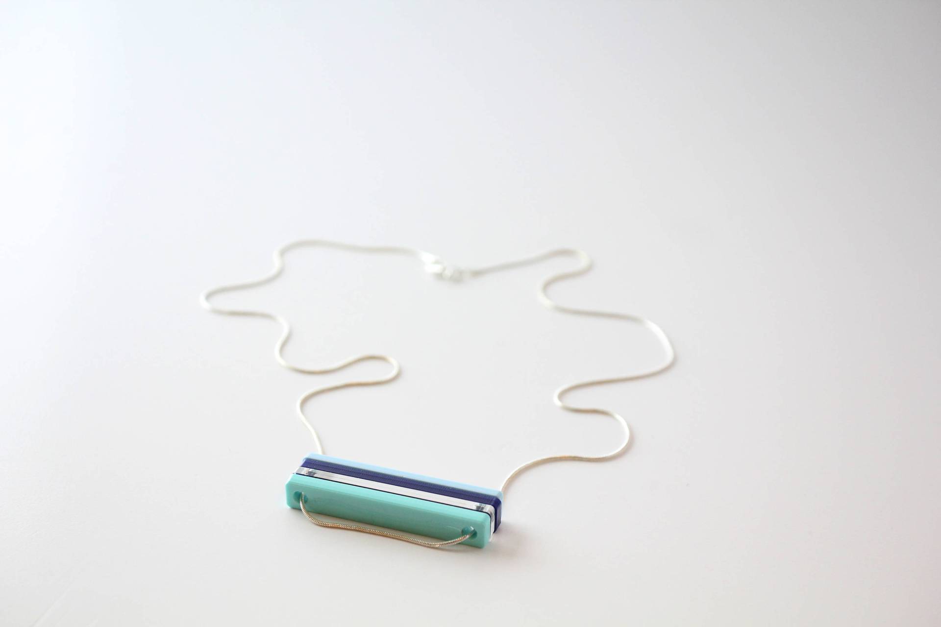 Scheibe Acrylkette - Laser Cut Versilberte Kette 4 Farben Verfügbar von AlicelikesTea