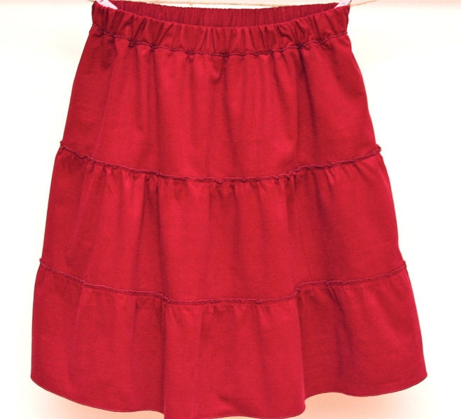 Damen - Stufenrock Cord Gefüttert Verschiedene Größen von AliciaZoeStyle