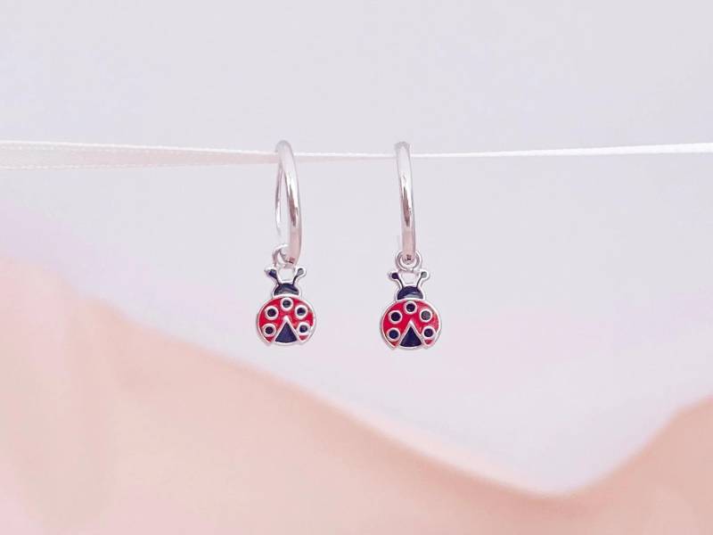 Marienkäfer Creolen | Hypoallergene Ohrringe Mädchen von AliciasDiaryBerlin