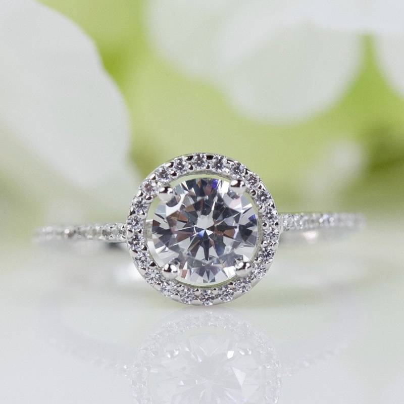 Lagerauflösung 1.20 Ct. Runder Zirkonia-Ring Aus Sterlingsilber, Versprechensring, Verlobungsring, Reisering | Cle003 von AlidaJewelry