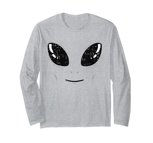 Alien Face Space Lustiges Halloween-Kostüm Herren Kinder Aliens Langarmshirt von Alien Face Space Funny Halloween Costume Alien Kid