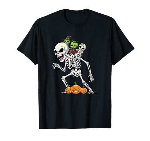 Lustiges Alien-Skelett-Mumien-Hexe, Halloween, Kinder, Herren und Damen T-Shirt von Alien Lovers Cute Halloween Outfits for Boy Girl