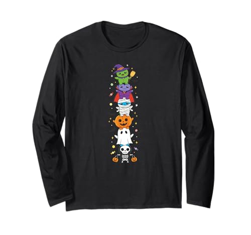 Lustige Alien-Hexe Vampir-Geist Halloween Kinder Herren Damen Langarmshirt von Alien Lovers Halloween Skeleton Mummy Outfits