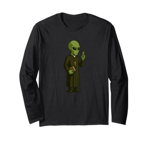Lustiges Priester Alien Kostüm für Erwachsene und Kinder Langarmshirt Lustiges Priester Alien Kostüm für Erwachsene und Kinder Langarmshirt von Alien Priest Outfit