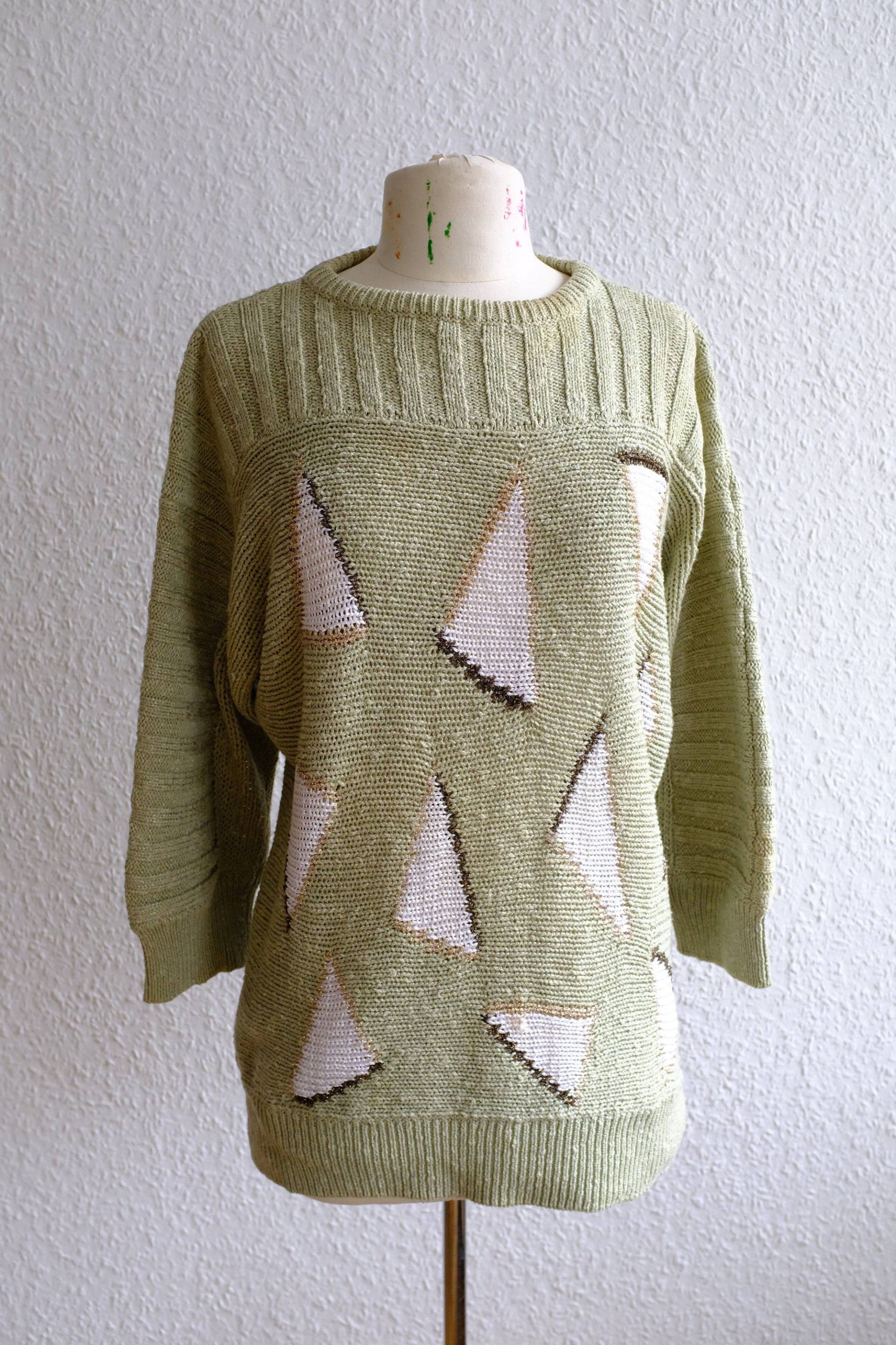 Vintage 80Er Grüne Pullover Mit Dreieck Muster. Damen Größe 42, L Vintage 80Er Grüne Pullover Mit Dreieck Muster. Damen Größe 42, L von AlienArmpit