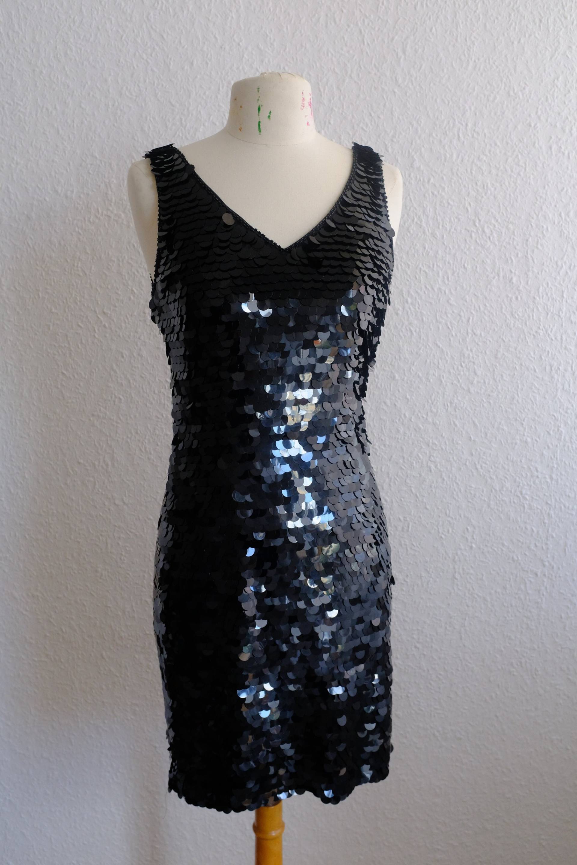 Vintage 90Er Jahre Schwarzes Pailletten Bleistift Kleid. Damen Größe 36 | Uk 8, Us 4 Vintage 90Er Jahre Schwarzes Pailletten Bleistift Kleid. Damen Größe 36 | Uk 8, Us 4 von AlienArmpit