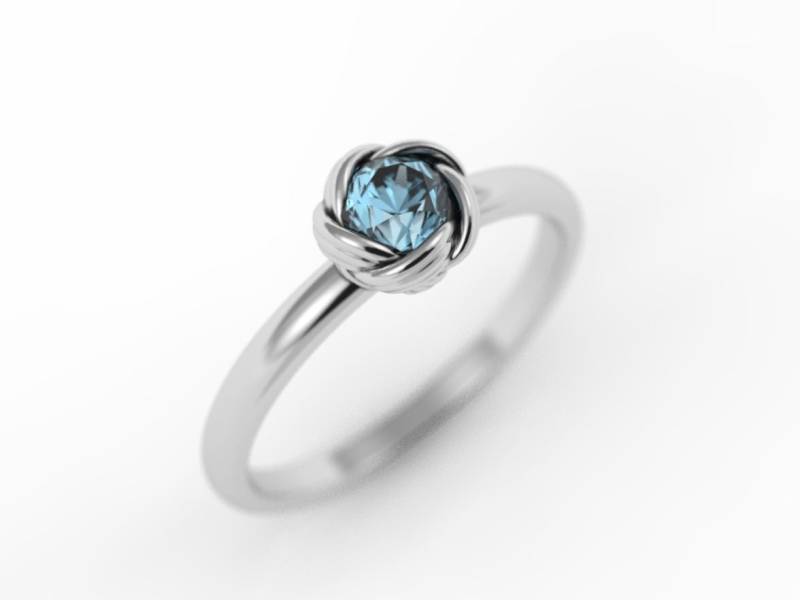 Aquamarin Verlobungsring, Einzigartige Nicht Traditionellen Verlobungsring von AlienFormsJewelery