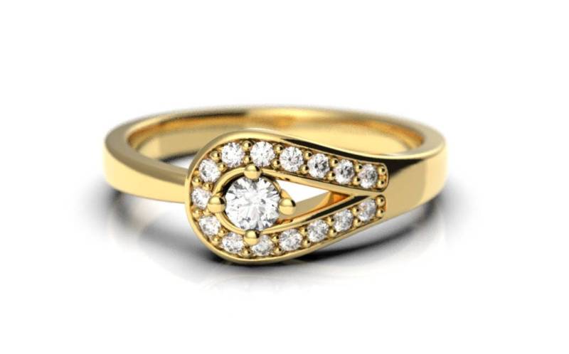 Cz-Verlobungsring, Moissanite Verlobungsring, Einzigartige Diamant-Verlobungsring, Jubiläumsgeschenk, Kostenloser Versand von AlienFormsJewelery