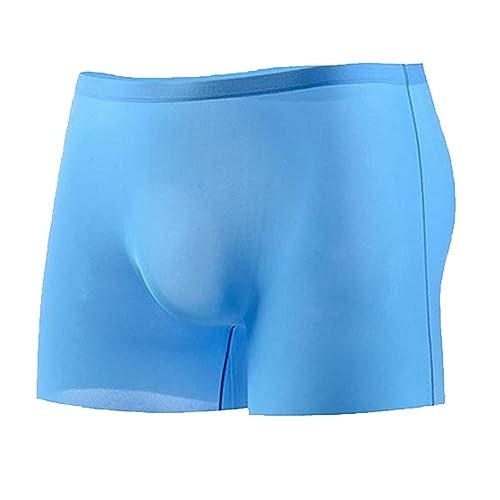 Alienjoy Herren Boxershorts Dünn Eisseide Unterwäsche Sexy Durchsichtiger Nahtloser Slips Hautfreundliche Low Rise von Alienjoy