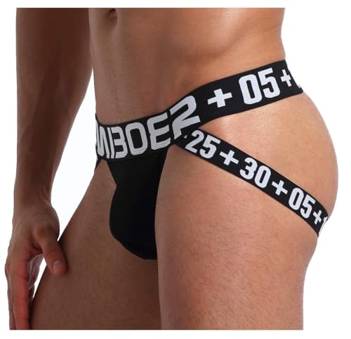 Alienjoy Herren Jockstrap String Tanga Sexy Unterwäsche Baumwolle Männer Slips Thong G-Strings Sport Jock Strap Unterhosen von Alienjoy