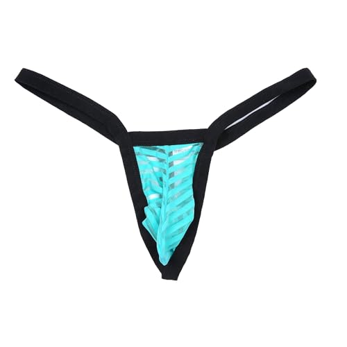 Alienjoy Herren Mesh String Tanga Sexy Unterwäsche Translucent Männer G-String Bikini Low Waist Thong See-Through Unterhosen Briefs von Alienjoy