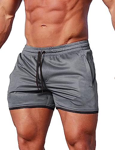 Alienjoy Herren Shorts Sport Hosen Laufshorts Sommer Trainingshose Fitness Training Outdoor Sporthose mit Taschen Schnelltrocknende von Alienjoy