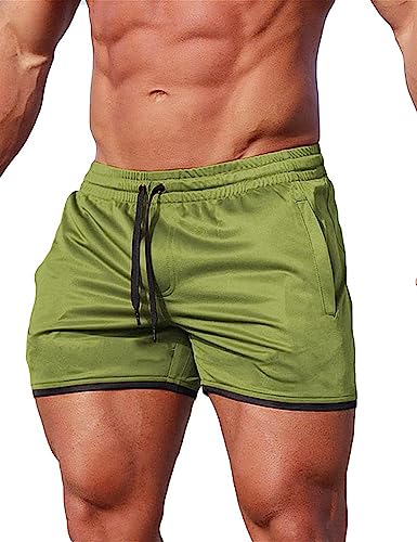 Alienjoy Herren Shorts Sport Hosen Laufshorts Sommer Trainingshose Fitness Training Outdoor Sporthose mit Taschen Schnelltrocknende von Alienjoy