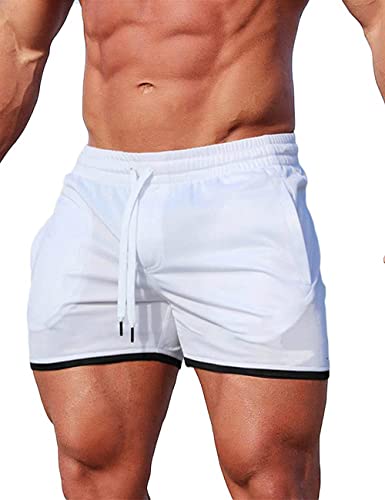 Alienjoy Herren Shorts Sport Hosen Laufshorts Sommer Trainingshose Fitness Training Outdoor Sporthose mit Taschen Schnelltrocknende von Alienjoy