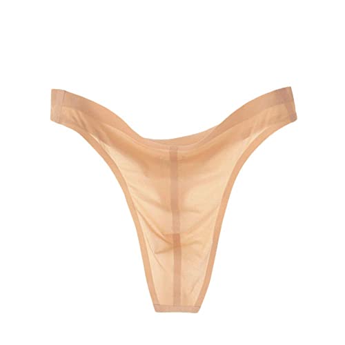 Alienjoy Herren String Tanga Sexy Unterwäsche Männer Low Rise G-String Ice Silk Slips Glatt Nahtlos Durchsichtig Thong Unterhosen von Alienjoy