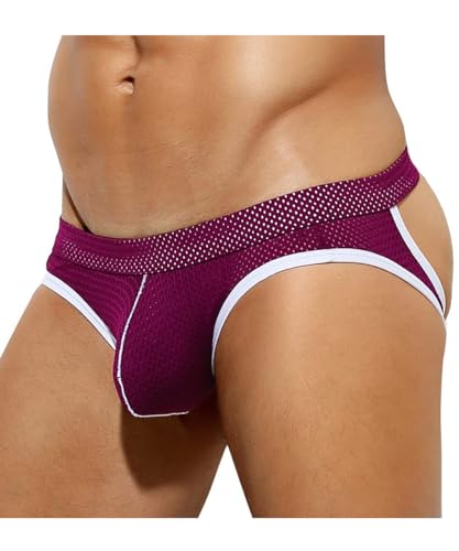 Alienjoy Jockstrap String Tanga für Herren Atmungsaktive Mesh Sexy Jock Strap Unterwäsche Männer Thong G-Strings Sport Unterhosen von Alienjoy