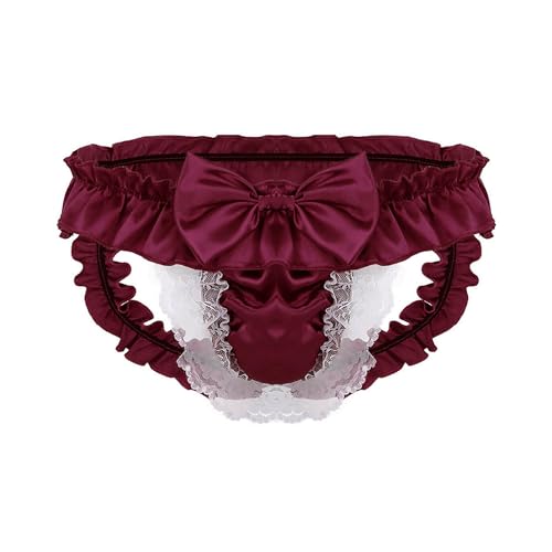 Alienjoy Männer Jockstrap Unterwäsche Spitze String Sissy Satin Brief Unterwäsche von Alienjoy