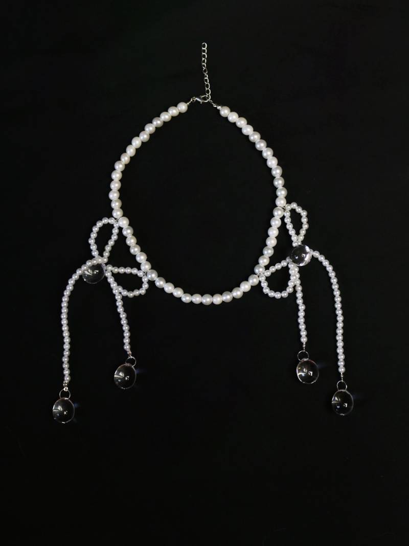 Pearl Teardrop Bow Necklace Pearl Teardrop Bow Necklace von Alienmoe