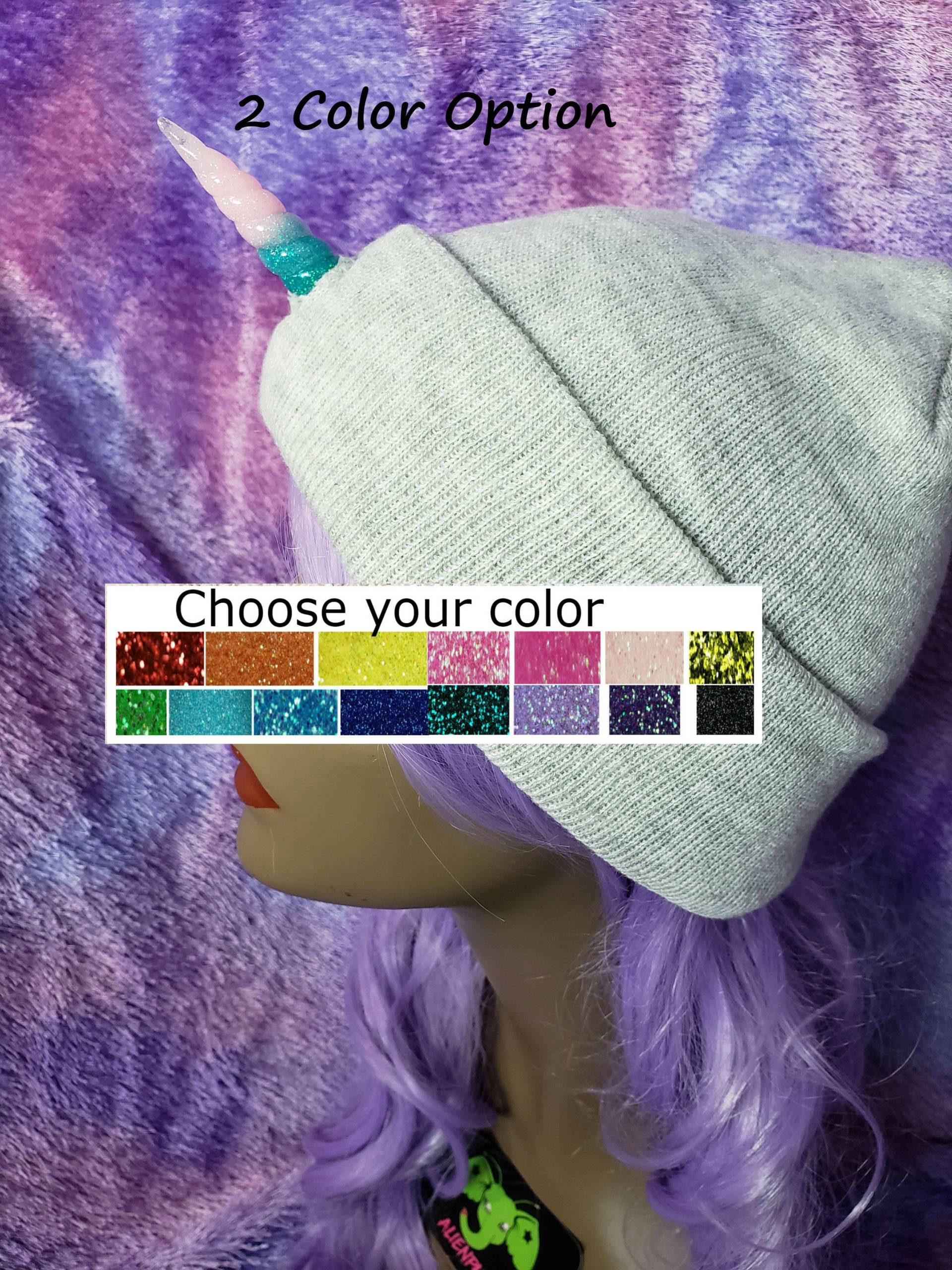 Made To Order 2 Color Custom Unicorn Horn Beanie Made To Order 2 Color Custom Unicorn Horn Beanie von Alienphant