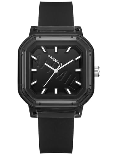 Alienwork Kids Kinderuhr Jungen Mädchen Schwarz Silikon-Armband Kinder-Uhr Sportlich von Alienwork