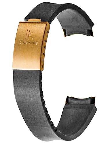 Alienwork Uhrenarmband Schwarz Silikon Leicht Weich Wasserdicht von Alienwork