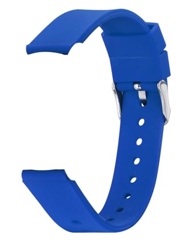 Alienwork Uhrenarmband Silikon-Armband Blau Federsteg mit Schnellverschluss Silikon Leicht Weich Wasserdicht von Alienwork