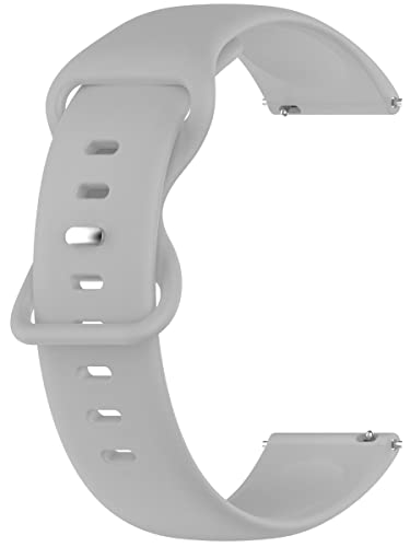 Alienwork Uhrenarmband Silikon-Armband Grau Federsteg mit Schnellverschluss Silikon Leicht Weich Wasserdicht von Alienwork
